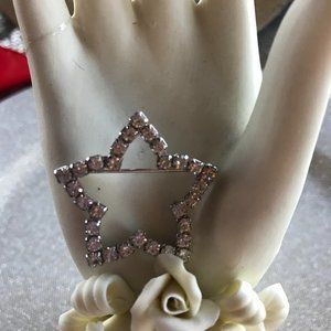 STAR SHAPED RHINESTONE  BROOCH PIN